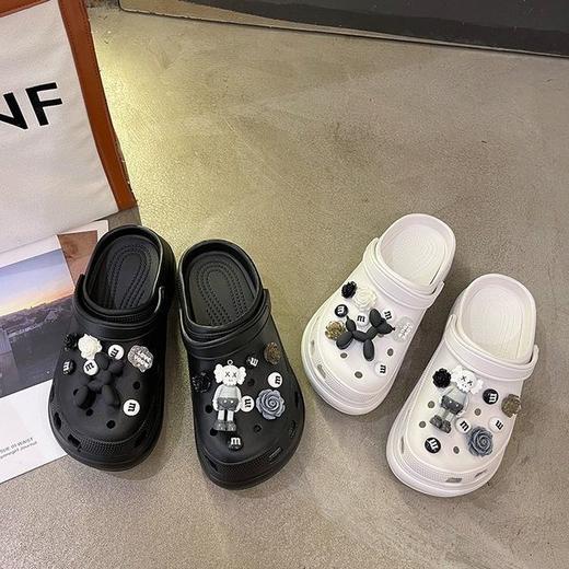 洞洞鞋女夏季外穿厚底时尚气球狗卡通公仔熊松糕增高防滑沙滩凉鞋七夕情人节 商品图7