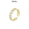 ZEGL几何戒指女设计小众高级感指环时尚个性复古开口可调节食指戒 商品缩略图9