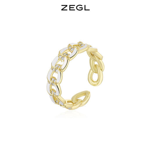 ZEGL几何戒指女设计小众高级感指环时尚个性复古开口可调节食指戒 商品图9