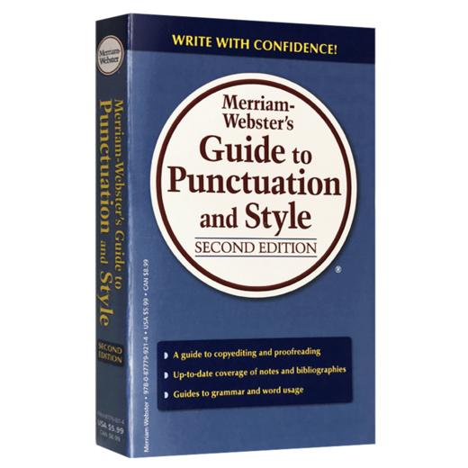 韦氏标点符号用法风格指导 英文原版 Merriam Webster's Guide to Punctuation and Style 写作指南 进口工具书可搭韦氏词典字典 商品图1
