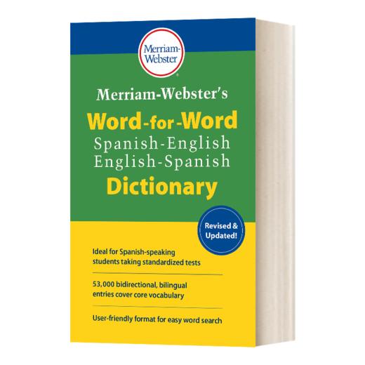 英文原版 Merriam-Webster's Word-for-Word Spanish-English Dictionary 韦氏西班牙逐字逐句词典 双语版 新版 进口英语书籍 商品图1