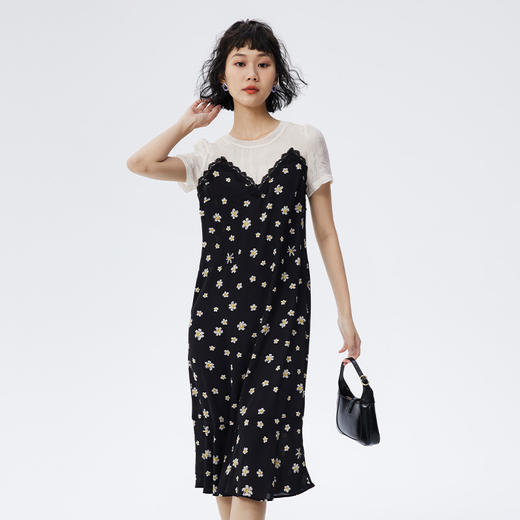 水云间22年夏日常周末气质拼接碎花连衣裙12220798 商品图1