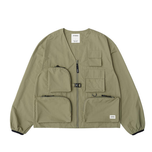 吃茶去chichaqu无领夹克户外马甲外套 商品图4