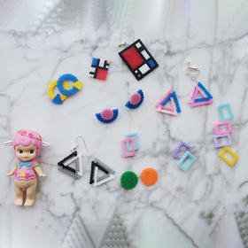 拼豆豆耳饰图库