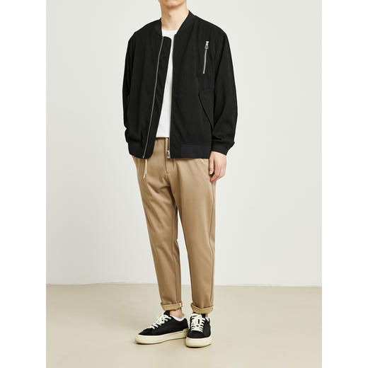 墨麦客男装2022春秋季新款男士休闲棒球领夹克宽松外套茄克80311 商品图1