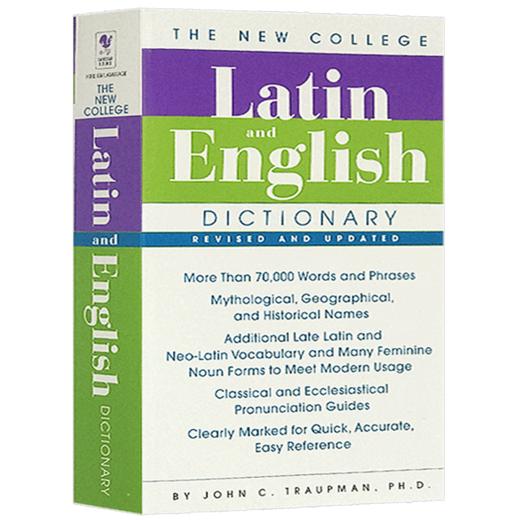 全新大学拉丁语英语词典 英文原版 The Bantam New College Latin English Dictionary 英文版拉英双语语法字典 进口书籍 商品图1