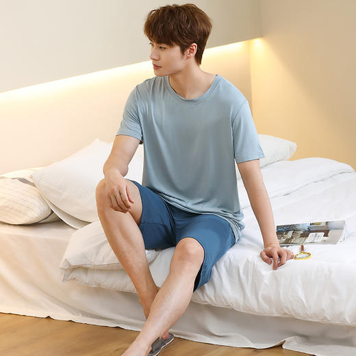 C22213七个萄子情侣撞色家居服：慵懒舒适，男女同款 商品图4