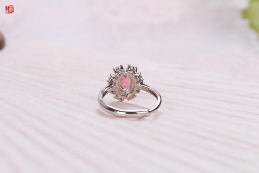 [ 初见 ]  粉碧玺银镶戒指 | 甜蜜樱花粉，温柔缱绻，火彩耀眼 商品图6