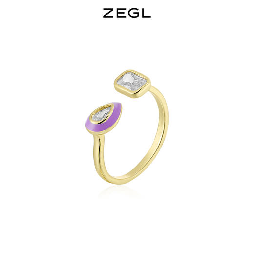 ZEGL几何戒指女设计小众高级感指环时尚个性复古开口可调节食指戒 商品图6