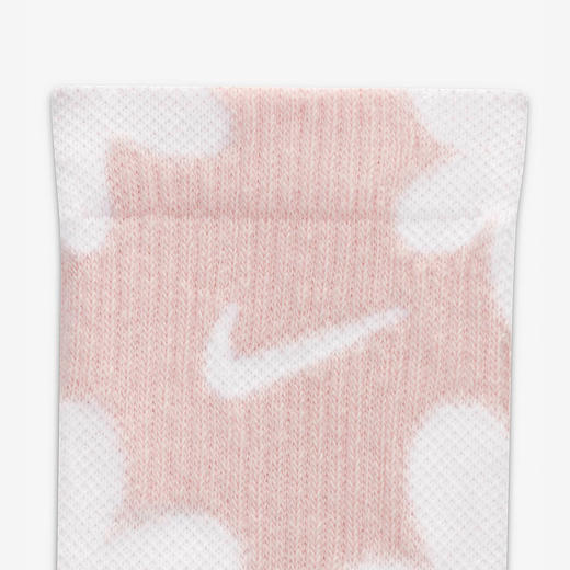 耐克-鞋袜类（夏）F2大童3双装袜子大气浅粉-白 商品图3