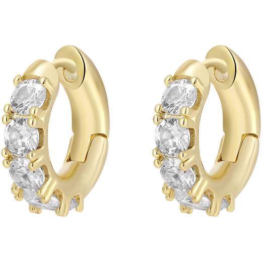 ZEGL祖母绿C型耳环女小众设计感高级耳钉2022年新款潮耳扣耳饰品 商品图4