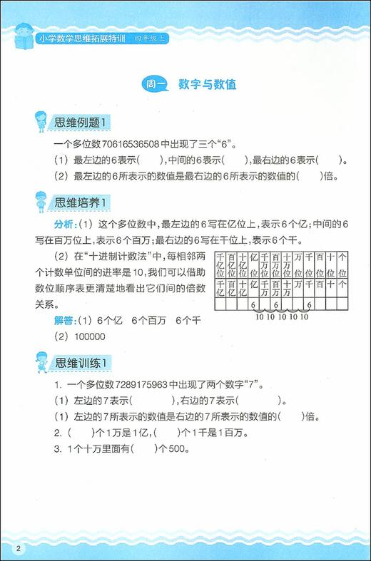 小学数学思维拓展特训4年级上册】俞正强小学生4年级数学思维训练 商品图3