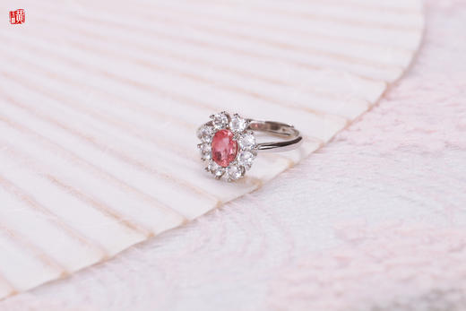 [ 初见 ]  粉碧玺银镶戒指 | 甜蜜樱花粉，温柔缱绻，火彩耀眼 商品图2