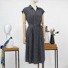 FOCALS福柯斯夏季桑蚕丝衬衫领短袖印花中长款连衣裙FRRBX283AM 商品缩略图1