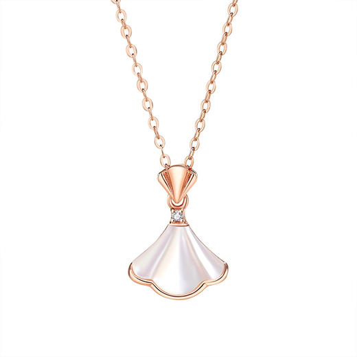 【小白裙】S925银小裙子白贝母项链【JHY-N000757B】 商品图4