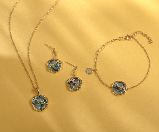 【采购专享】宫里的世界&BYJ 千里江山系列 此间青绿耳环 商品图3