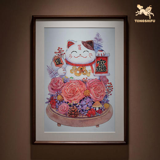 铜师傅 手工錾刻 铜雕画《招财猫》 商品图1