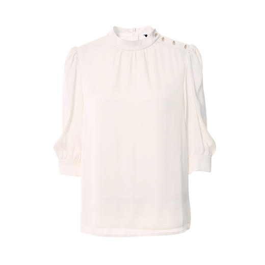 VIMAGE/纬漫纪夏季新品宫廷五分袖袖简约大方小上衣V1713330 商品图6