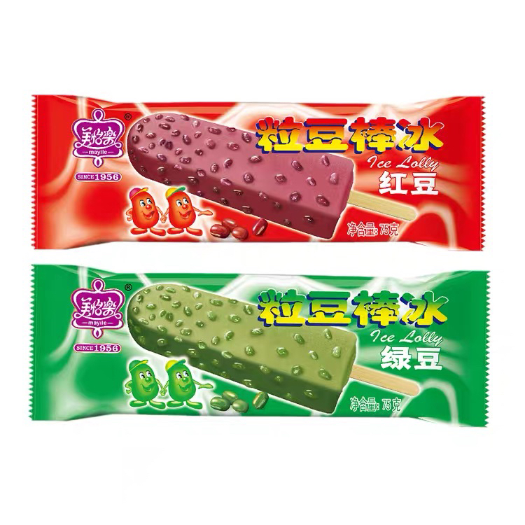 美怡乐粒绿豆 | 粒红豆棒冰雪糕 75g