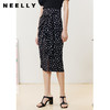 NEELLY纳俪商场同款格子半身裙女扭结系带显瘦A字裙下开叉半裙N22051E01141 商品缩略图3