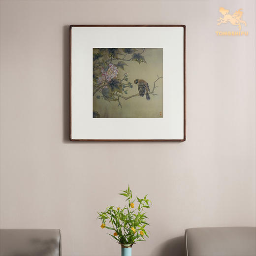 铜师傅 手工錾刻 铜雕画《芙蓉栖禽图》 商品图3