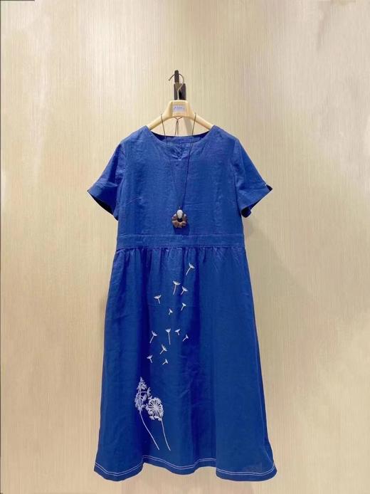 3楼无色无味女装全麻连衣裙8226R521 商品图0