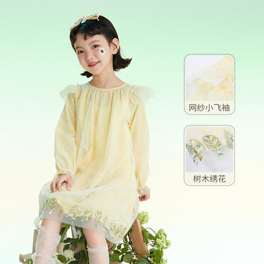 mettekids女童夏季2022新款公主裙时髦裙子长裙潮网纱儿童连衣裙 商品图1