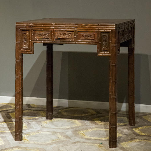 清 红木竹节工棋桌 商品图4