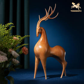 铜师傅 铜摆件《鹿鸣》家居饰品 铜工艺品 客厅桌面玄关装饰礼品