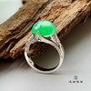 派瑞翡翠 18k金翡翠戒指 糯冰种 绿色 商品缩略图3