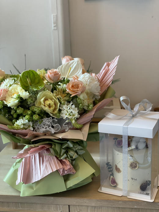 6寸15厘米超高。森系棉花主题蛋糕 商品图9