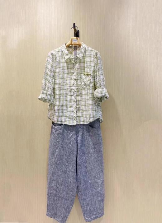 3楼无色无味女装全麻衬衫8223C070 商品图0