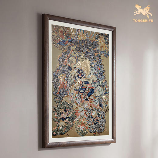 铜师傅 手工錾刻 唐卡铜雕画《吉祥天母》 商品图3