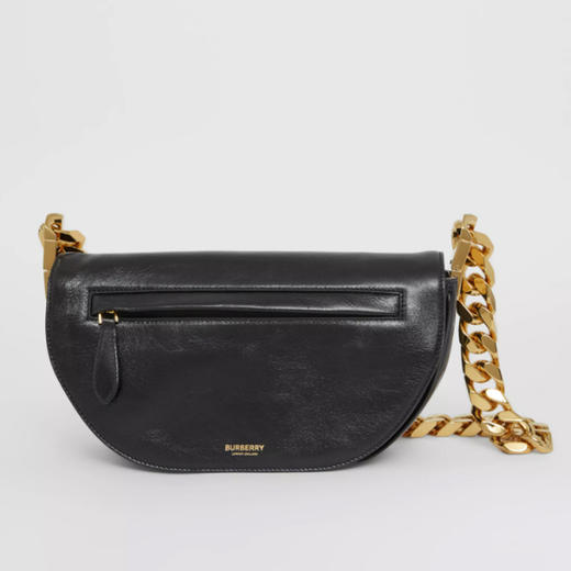 BURBERRY 博柏利 Olympia – 小号羔羊皮埃伦匹亚包 女士单肩包 黑色 8040119 A1189 商品图1