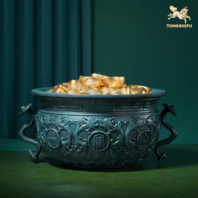 铜师傅 铜摆件《聚宝盆（大号）》铜工艺品 家居饰品 礼品摆