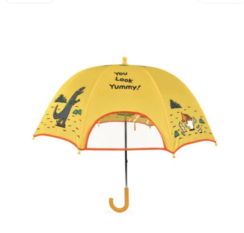 mideer弥鹿宫西达也恐龙雨衣晴长柄雨伞头篷雨伞儿童轻巧防水雨具
