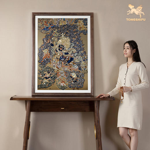 铜师傅 手工錾刻 唐卡铜雕画《吉祥天母》 商品图5