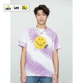 【Smiley®联名】Lee22春夏新品舒适扎染多色男短袖T恤LMT001626