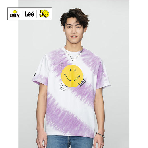 【Smiley®联名】Lee22春夏新品舒适扎染多色男短袖T恤LMT001626 商品图0