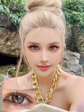 【年抛】一点点泰 LeensColor  | 大直径14.5 着色13.9 | 【同品牌多副美瞳更划算，选款色板在详情页内】，棕色混血美瞳