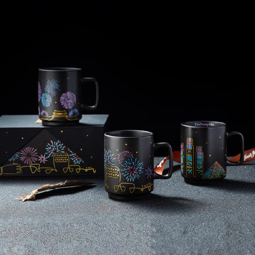 乡home-陶润会 创意陶瓷温变杯 加热水变颜色 礼物马克杯 礼盒包装 商品图0