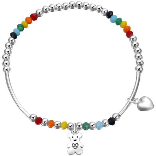 ZEGL小彩串彩虹串珠手链女生925纯银夏日多巴胺穿搭彩色笑脸手饰 商品图3