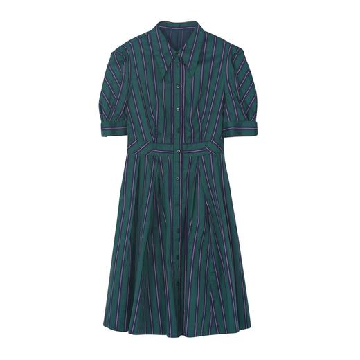 谜底2022夏季新款连衣裙夏结构设计收腰条纹复古文艺225ML6050 商品图4