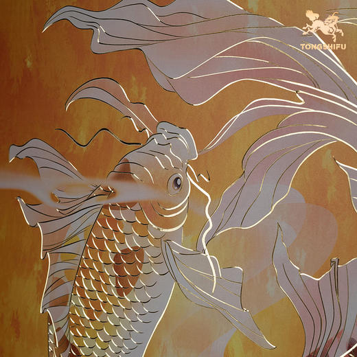铜师傅 手工錾刻 铜雕画《锦鲤》 商品图4
