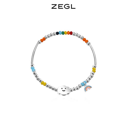 ZEGL小彩串彩虹串珠手链女生925纯银夏日多巴胺穿搭彩色笑脸手饰 商品图7