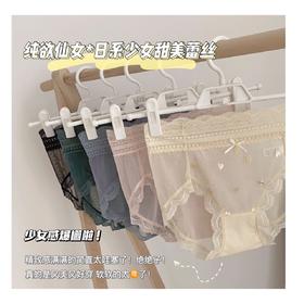2022高品质夏季薄款日系少女甜美蕾丝内裤 独立包装性感网纱女士三角裤中腰棉短内裤