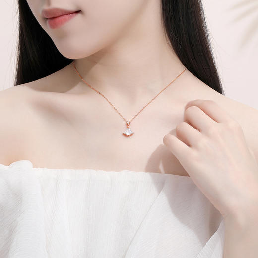 【小白裙】S925银小裙子白贝母项链【JHY-N000757B】 商品图2