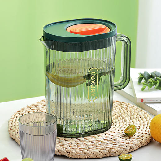 【“肚”量大 冷热皆可】高颜值冷水壶家用耐高温大容量冰箱凉水壶凉水杯套装 商品图1