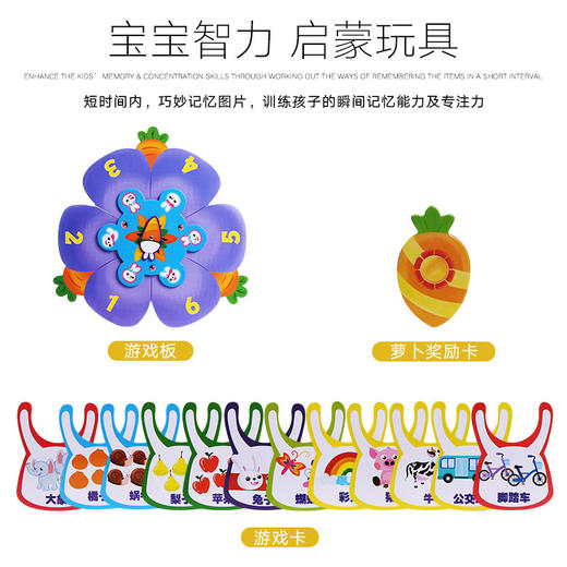 Teamkids添奇兔兔记忆赛专注力训练儿童益智桌游亲子玩具3岁以上 商品图1
