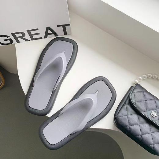 【新款方头人字拖】夏季网红人字拖女拖鞋女夏外穿沙滩鞋女平底凉鞋女鞋厚底 商品图4